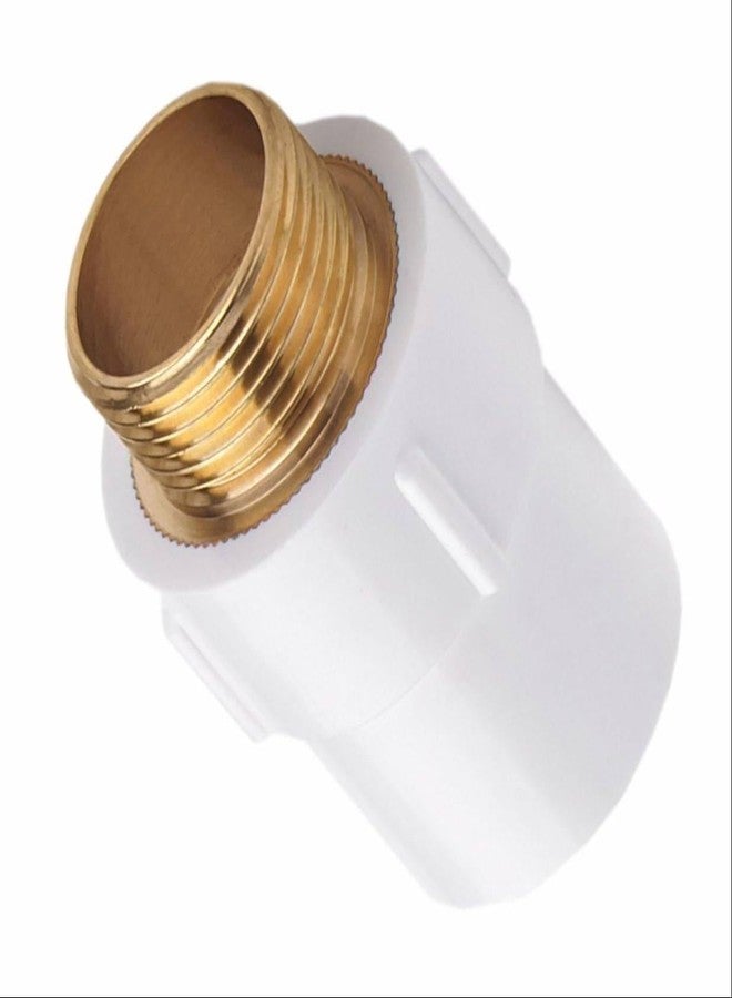SANITARY WARE UPVC Brass Male Thread Adapter (MTA), pipe fitting, Size- ¾" inch (20mm), Colour-White, Pack of (3) - Image 2